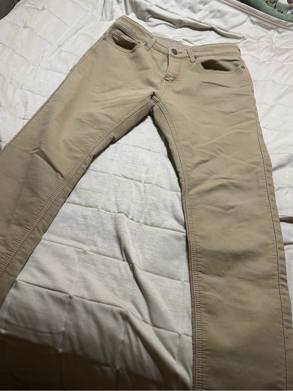 Slim Straight Men's Chino Pants in Tan